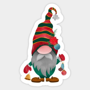 Cute christmas gnome Sticker